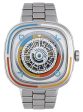 Limited Edition SEVENFRIDAY T-Series Bauhaus Inspired Automatic Stainless Steel White Skeleton Dial Mens Watch T1 08 For Sale