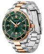 Victorinox Swiss Army Maverick Large Two-Tone Stainless Steel Green Dial Date Quartz Mens Watch 242008 on Sale