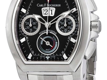 Carl F. Bucherer Patravi T-Graph Automatic Chronograph Stainless Steel Black Dial Date Power Reserve Mens Watch 00.10615.08.33.21 Online Hot Sale