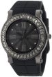 Juicy Couture HRH Ion Plated Steel Black Dial Crystal Bezel Black Silicone Women s Watch 1900885 Fashion