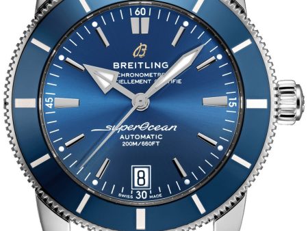 Breitling Superocean Heritage Automatic Chronometer Stainless Steel Mesh Blue Dial Date Divers Mens Watch Special Edition AB2010161C1A1 Sale