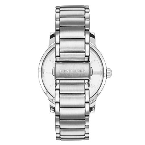 Kenneth Cole New York Men s TRANSPARENCY Quartz Stainless-Steel Strap, Silver, 20.8 Casual Watch (Model: KC50560002) Online now