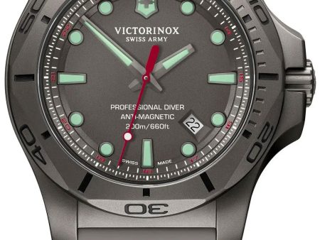 Victorinox Swiss Army I.N.O.X. Professional Diver Grey Titanium Rubber Strap Date Mens Watch 241810 Supply