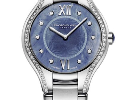 Raymond Weil Noemia Stainless Steel Diamonds Blue Mother-Of-Pearl Dial Quartz Womens Watch 5132-STS-00955 Supply