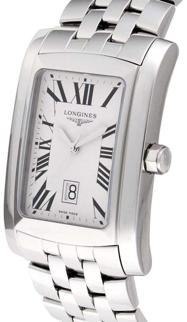 Longines DolceVita XL Silver Dial Date Quartz Stainless Steel Mens Watch L5.686.4.71.6 For Sale