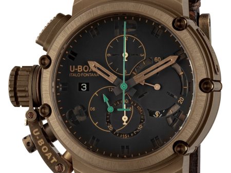 Limited Edition U-Boat Chimera Automatic Chronograph Bronze Dark Brown Dial Brown Leather Strap Date Mens Watch 8526 Supply