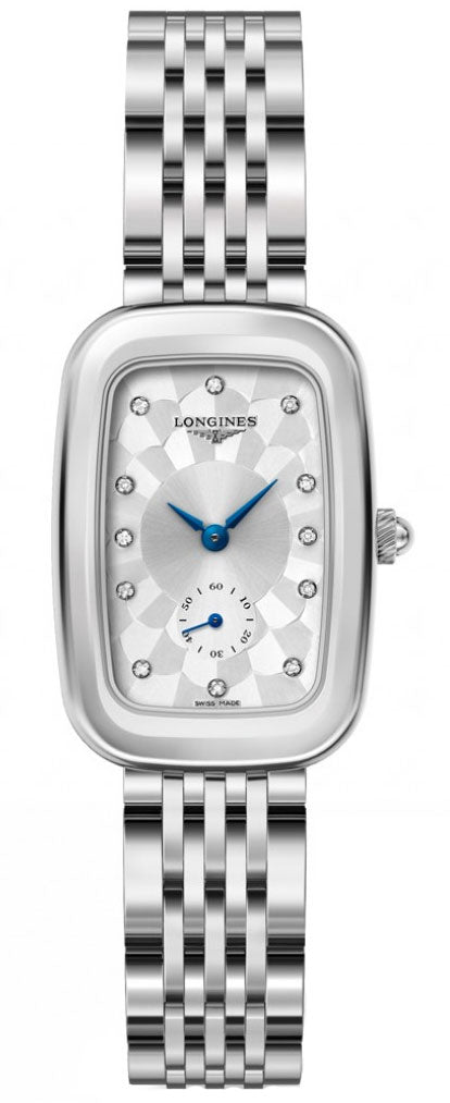 Longines Equestrian Stainless Steel Silver Dial Diamonds Quartz Womens Watch L6.141.4.77.6 Fashion