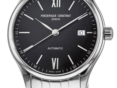 Frederique Constant Classics Index Automatic Stainless Steel Black Dial Date Mens Watch FC-303BN5B6B For Sale