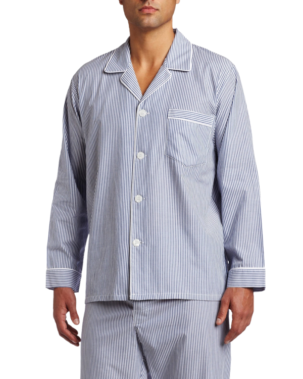 Majestic international men s basics bengal stripe long sleeve pajama For Sale