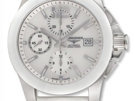 Longines Conquest Automatic Chronograph Steel & Ceramic Mens Watch Date L3.661.4.86.0 Cheap