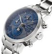 Baume & Mercier Classima Automatic Chronograph Stainless Steel Blue Dial Moonphase Day Date Month Mens Watch M0A10485 Fashion