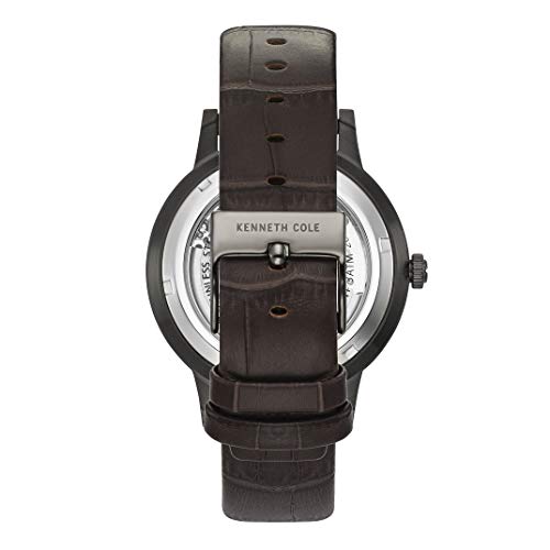 Kenneth Cole New York Men s Quartz Stainless Steel Case Brown Leather Strap Casual Watch (Model:KC50559001) Online Hot Sale