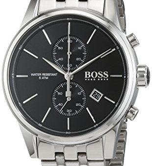 Hugo Boss Jet Stainless Steel Chronograph Quartz Mens Watch Black Dial Date 1513383 Cheap