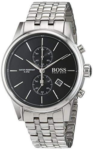 Hugo Boss Jet Stainless Steel Chronograph Quartz Mens Watch Black Dial Date 1513383 Cheap