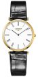 Longines La Grand Classique Yellow Gold PVD White Dial Black Leather Strap Quartz Womens Watch L4.709.2.21.2 on Sale