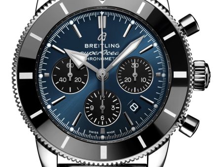 Breitling Superocean Heritage Automatic Chronograph Stainless Steel Blue Dial Mesh Date Divers Mens Watch AB0162121C1A1 Online Hot Sale