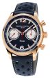 Limited Edition Frederique Constant Vintage Rally Healey Chronograph Automatic Rose Gold Tone Steel Blue Dial Blue Leather Mens Watch FC-397HN5B4 Sale