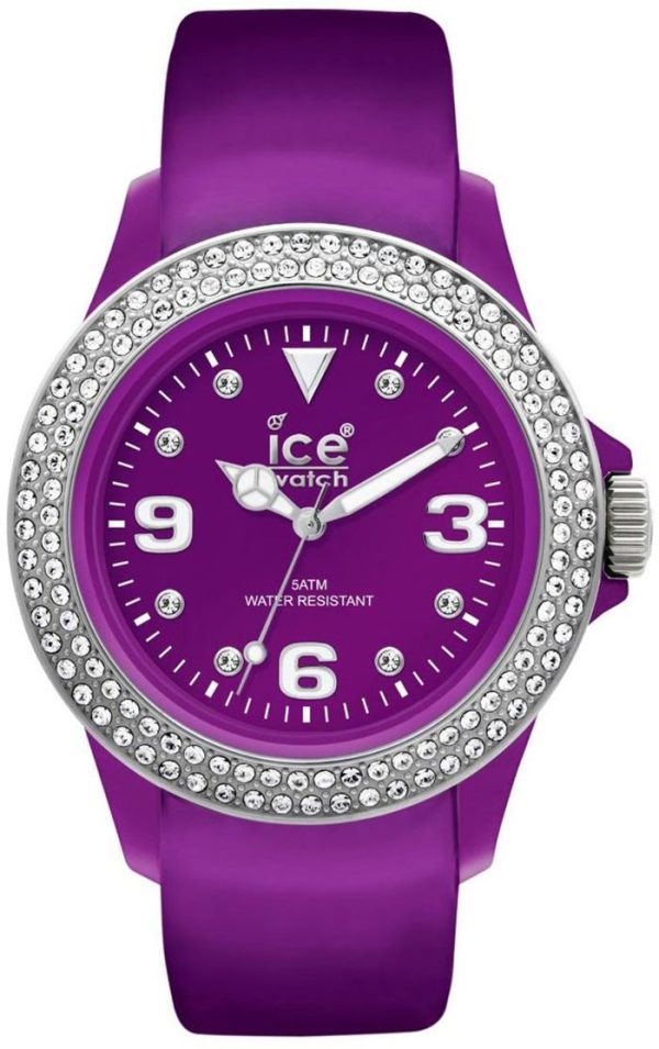 Ice-Watch Stone Tycoon Swarovski Crystals Purple Polyamide & Steel Unisex Strap Watch ST.PS.U.L.10 Discount