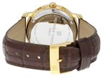 Frederique Constant Persuasion Classics Business Timer Yellow Gold Plated Steel Silver Dial Brown Leather Moonphase Day Date Quartz Mens Watch FC-270SW4P5 Supply