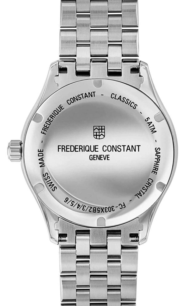 Frederique Constant Classics Index Automatic Stainless Steel Black Dial Date Mens Watch FC-303BN5B6B For Sale