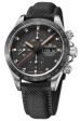 Fortis Stratoliner Automatic Chronograph Stainless Steel Black Dial Black Textile Strap Day Date Mens Watch F2340001 Fashion