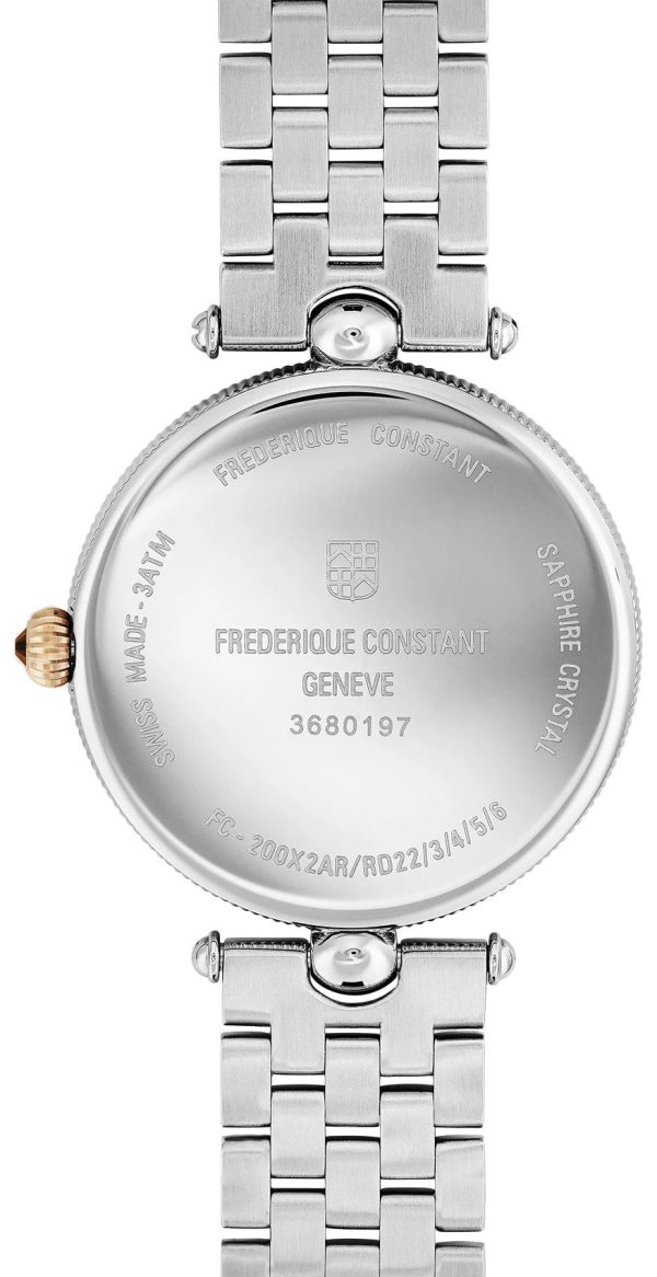 Frederique Constant Classics Art Deco Two-Tone Stainless Steel Mother-of-Pearl Dial Quartz Womens Watch FC-200MPW2AR2B Fashion