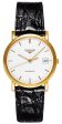 Longines Presence Automatic 18K Yellow Gold White Dial Black Leather Strap Date Unisex Watch L4.778.6.12.0 on Sale