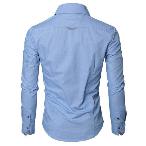 Doublju Mens Casual Shirt with Contrast Neck Band Online Sale