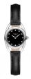 Longines Equestrian Stainless Steel Black Dial Black Leather Strap Diamonds Quartz Womens Watch L6.135.4.57.0 on Sale