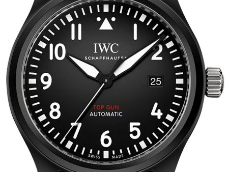 IWC Top Gun Automatic Black Ceramic Black Dial Black NATO Fabric Strap Date Mens Watch IW326906 For Discount