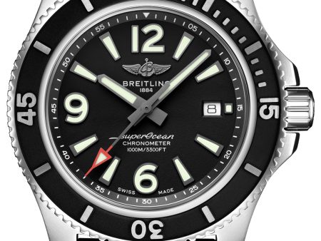 Breitling Superocean Automatic Chronometer Stainless Steel Black Dial Black Rubber Strap Date Divers Mens Watch A17367D71B1S1 Online Sale