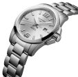 Longines Conquest Automatic Stainless Steel Silver Dial Date Divers Mens Watch L3.778.4.76.6 Hot on Sale