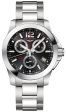 Longines Conquest Chronograph Stainless Steel Black Dial Date Divers Quartz Mens Watch L3.700.4.56.6 on Sale