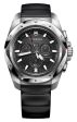 Victorinox Swiss Army I.N.O.X. Chronograph Stainless Steel Black Dial Black Rubber Strap Day Date Divers Quartz Mens Watch 241983 For Cheap