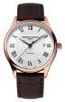 Frederique Constant Classics Automatic Rose Gold PVD Silver Dial Brown Leather Strap Date Mens Watch FC-303MC5B4 Fashion