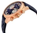 Limited Edition Frederique Constant Vintage Rally Healey Chronograph Automatic Rose Gold Tone Steel Blue Dial Blue Leather Mens Watch FC-397HN5B4 Sale