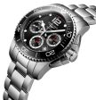 Longines HydroConquest Automatic Chronograph Stainless Steel Black Dial Date Divers Mens Watch L3.783.4.56.6 For Cheap