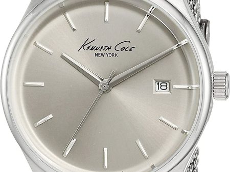 Kenneth Cole New York Silver Dial Date Stainless Steel Mesh Women s Watch 10029399 Online Hot Sale