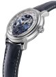 Limited Edition Frederique Constant Classics Worldtimer Manufacture GMT Automatic Stainless Steel Blue Dial Blue Leather Strap Date Mens Watch FC-718NWWM4H6 Discount