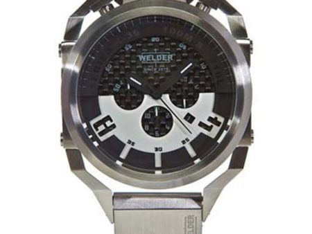 Welder by U-boat K36 Chronograph Stainless Steel Mens Watch Rubber Strap K36-2403 on Sale