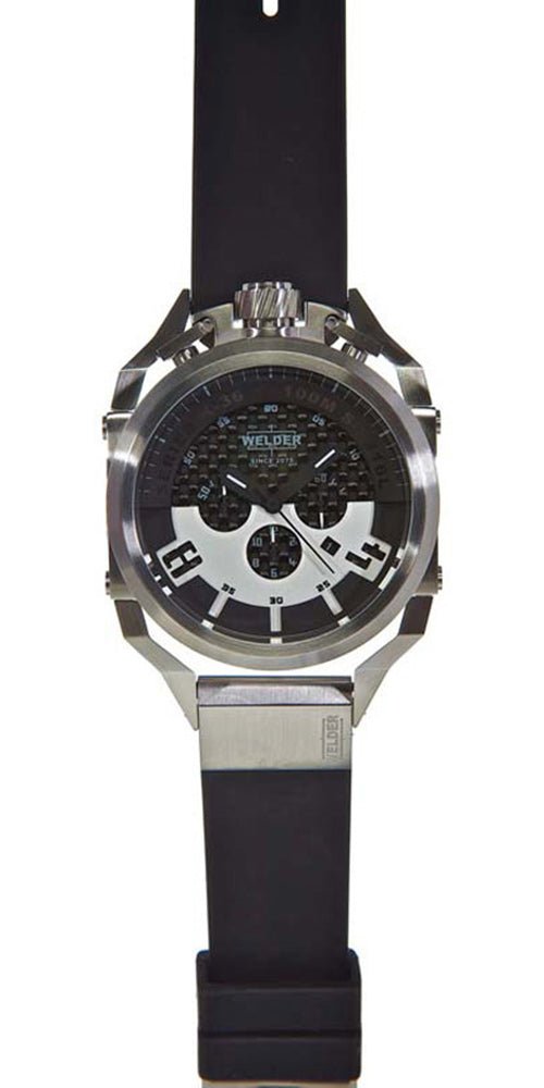 Welder by U-boat K36 Chronograph Stainless Steel Mens Watch Rubber Strap K36-2403 on Sale