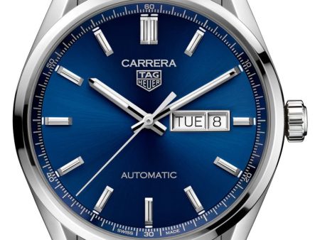 TAG Heuer Carrera Automatic Stainless Steel Blue Dial Day Date Mens Watch WBN2012.BA0640 Fashion