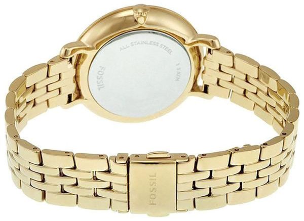 Fossil Jacqueline Gold-Tone Stainless Steel Gold-Tone Dial Crystals Date Quartz Womens Watch ES3547 Online