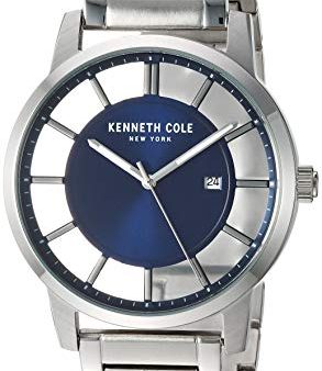 Kenneth Cole New York Men s TRANSPARENCY Quartz Stainless-Steel Strap, Silver, 20.8 Casual Watch (Model: KC50560002) Online now