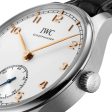 IWC Portugieser Automatic Stainless Steel Silver-Tone Dial Black Leather Strap Mens Watch IW358303 Online