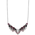 Swarovski Impulse 5152835 Multi Color Crystal Rhodium Plated Bib Necklace For Discount