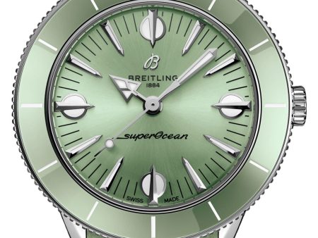 Breitling Superocean Heritage Stainless Steel Green Dial Automatic Womens Watch A10340361L1X1 Fashion