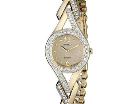 Seiko Women s SUP176 Swarovski Crystal-Accented Stainless Steel Solar Watch Online Hot Sale