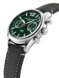 Limited Edition Frederique Constant Classics Vintage Rally Healey Automatic Chronograph Stainless Steel Green Dial Black Leather Strap Mens Watch FC-397HDGR5B6 Online