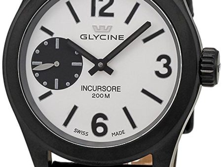 Glycine Incursore Manual Wind Black PVD Steel Mens Strap Swiss Watch 3873.91 LB9B on Sale